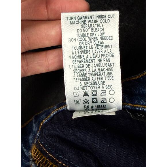 7 For all Mankind Denim Polka dot distressed Cut Off Frayed Shorts Sz. 25 - Picture 14 of 15